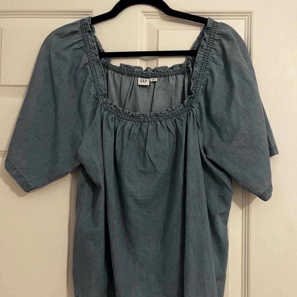 GAP Women's Denim Blue Blouse